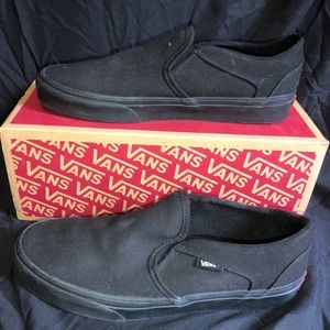Vans Slip-On Black/Black canvas, Women’s Sz: 8.5 !NEW!